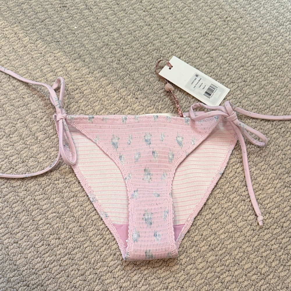 NWT LoveShackFancy Asta Tween Bikini Bottom in Lilac Ice - size 14